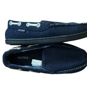 Nautica Navy Suede Deckhand Moc Toe Loafers Boat Shoes Toddler Boys 1